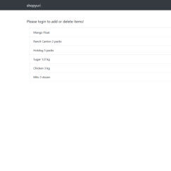 a simple shopping list app